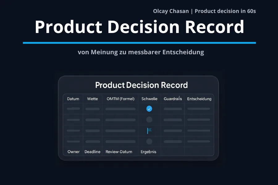 Produktentscheidungen dokumentieren im Product Decision Record